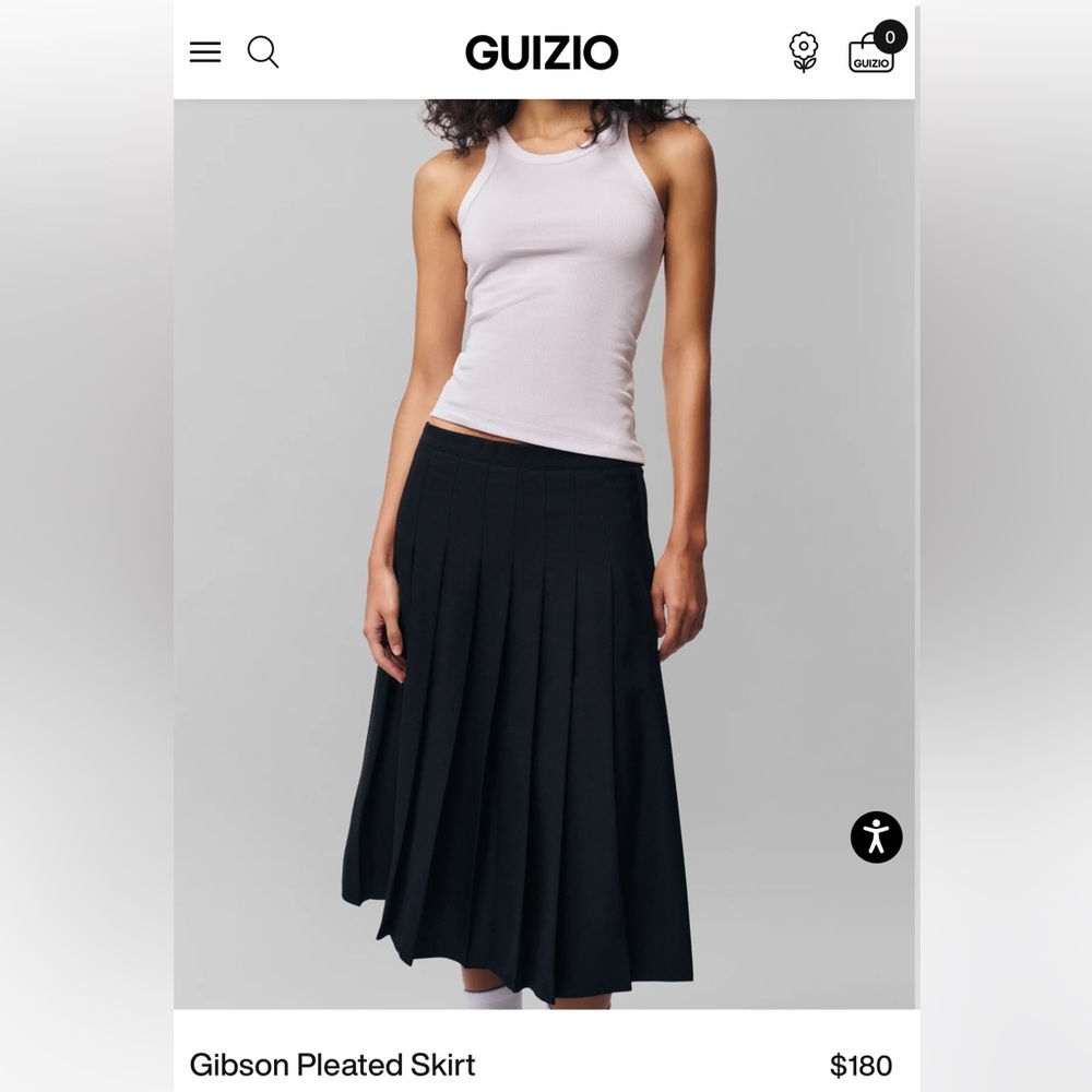 Danielle Guizio pleated Gibson skirt